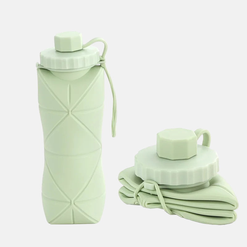 600ml Collapsible Silicone Water Bottle – Compact, Reusable & Travel-Friendly