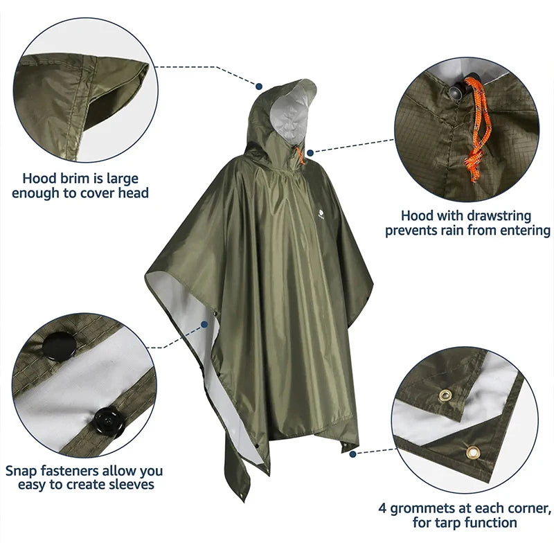 Omni-Shell 3-in-1 Waterproof Poncho – Unisex | Hiking & Trekking