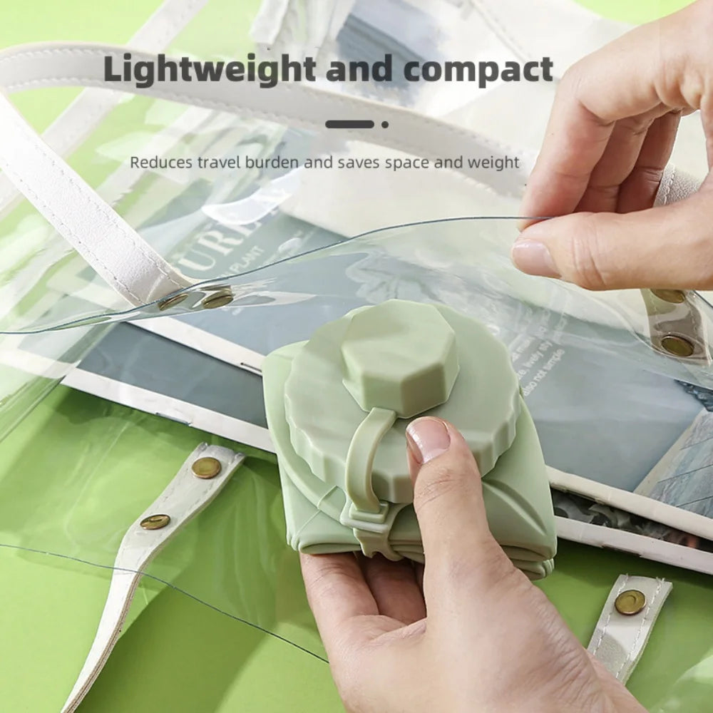 600ml Collapsible Silicone Water Bottle – Compact, Reusable & Travel-Friendly