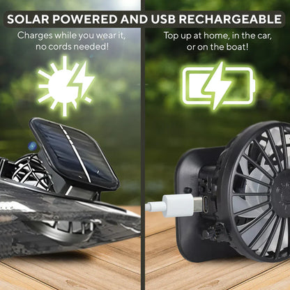 BreezeShade ™ - Solar-Powered Double Fan Sun Hat