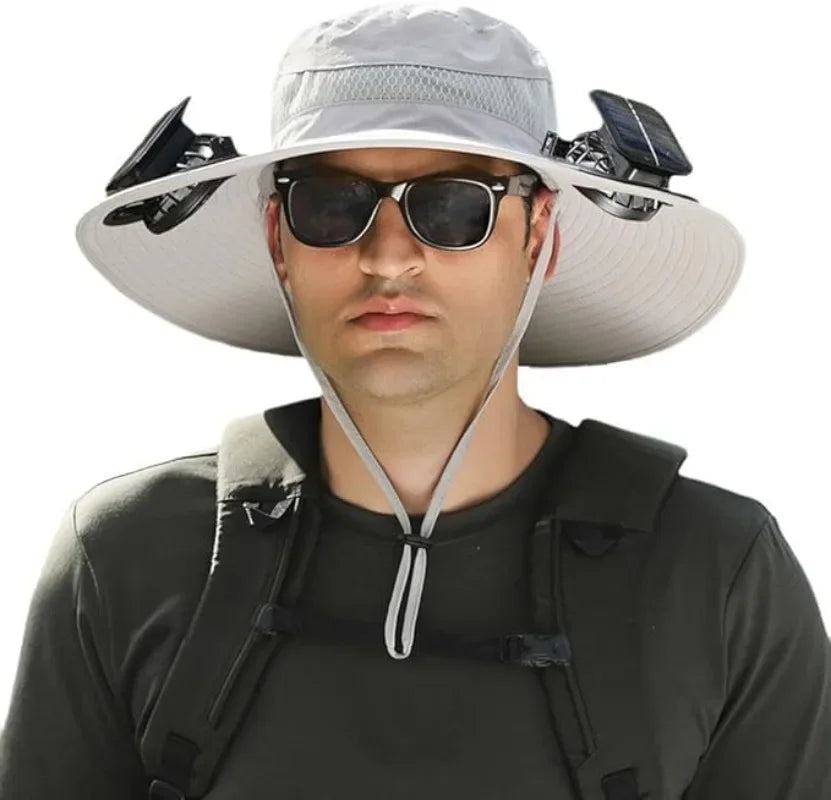 BreezeShade ™ - Solar-Powered Double Fan Sun Hat