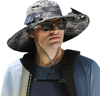 BreezeShade ™ - Solar-Powered Double Fan Sun Hat
