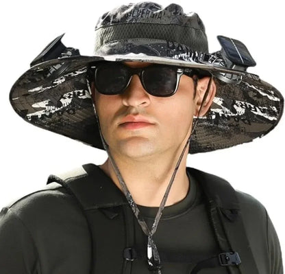 BreezeShade ™ - Solar-Powered Double Fan Sun Hat
