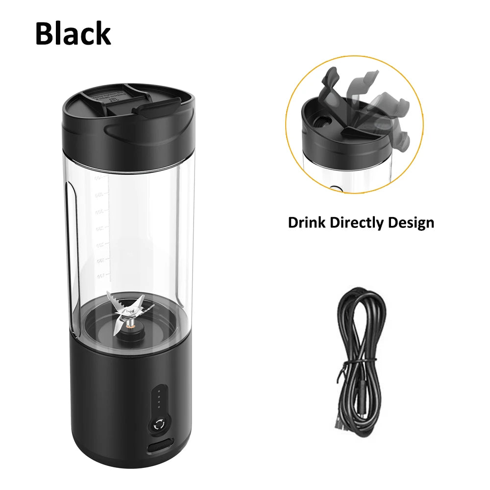 Mini Portable Blender – Rechargeable 530ml Juicer for Smoothies, Ice, and More